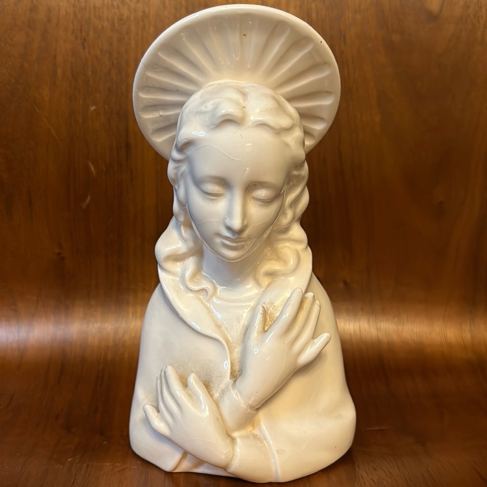 Vintage bone archina Virgin Mary